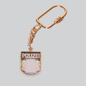 Schlüsselanhänger Polizei Bayern Kette mit Schraubverschluss