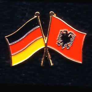 Flaggenpin Deutschland/Albanien