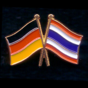 Flaggenpin Deutschland/Thailand
