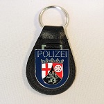 Schlüsselanhänger Polizei Rheinland-Pfalz Lederrücken mit Schlüsselring