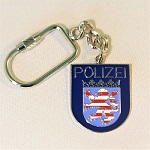 Schlüsselanhänger Polizei Hessen Kette mit Schraubverschluss