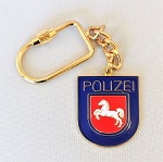 Schlüsselanhänger Polizei Niedersachsen Kette mit Schraubverschluss