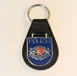 Schlüsselanhänger Polizei Bremen Lederrücken mit Schlüsselring