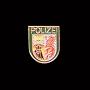 Pin Polizei-Ärmelabzeichen Mecklenburg-Vorpommern vergoldet, farbig emailliert Butterfly-Verschluss, 16 mm