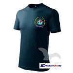 IPA T-Shirt, 100% BW, navy blue mit gesticktem IPA-Emblem