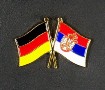Flaggenpin Deutschland/Serbien
