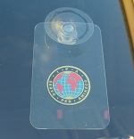 Trägerplatte für IPA Autoplakette mit Saugnapf