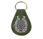 Truppengattungs -Schlüsselanhänger 'Cyber- & Informationsraum' auf Leder